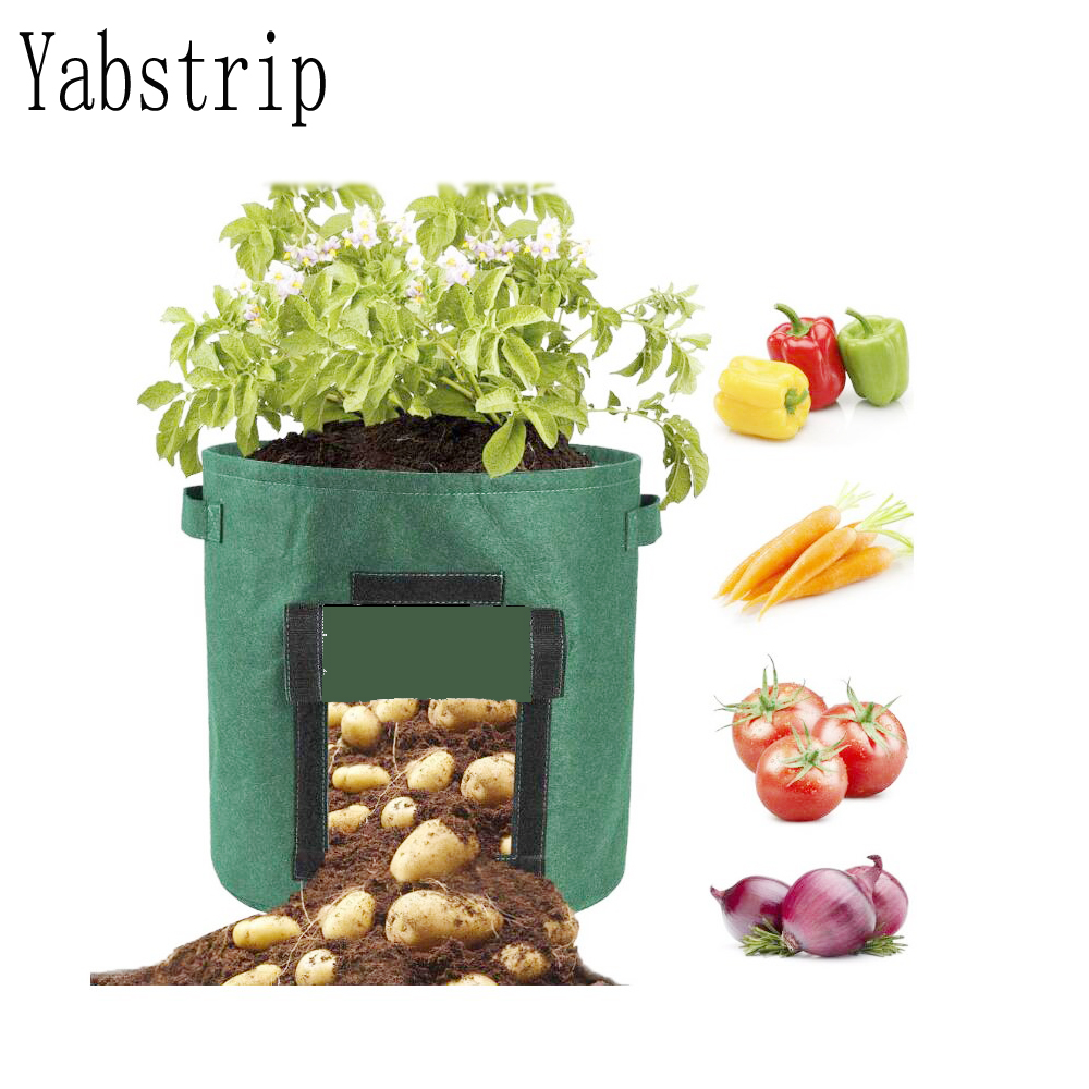 Breathable plant grow root bag Planting pouch For Vegetable Potato Tomato Moisturizing jardim yard Vertical Garden Grow Bag pots