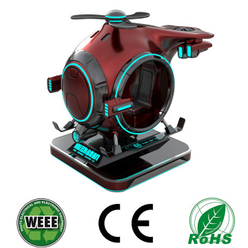 Amusement Vr Helicopter Ride Single Player Vr Flight Plane Simulator 9d Vr Experience Game Machine