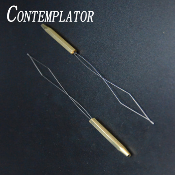 CONTEMPLATOR useful 1piece fly fishing bobbin threader brass tool bobbin holder fly tying thread bug binding tools for threading