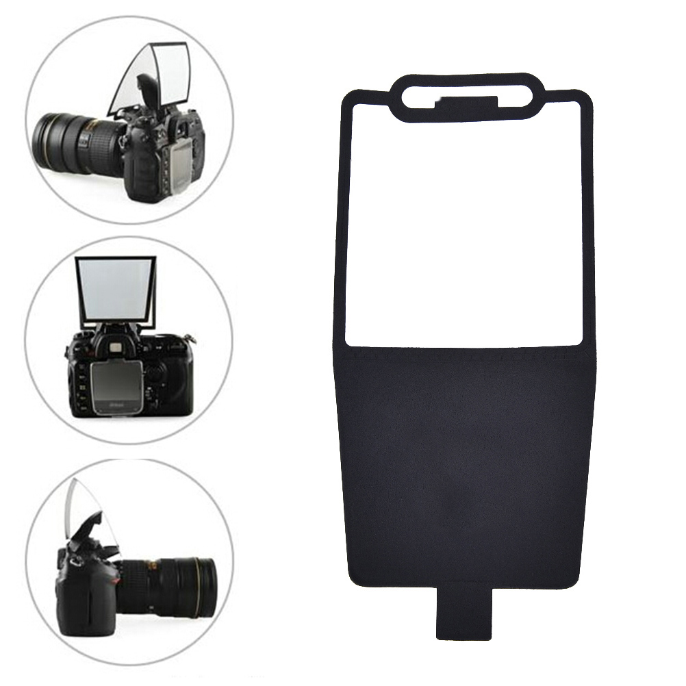 Worldwide Camera Flash Diffuser Softbox Black Clear Reflector for Canon Nikon Yongnuo Speedlite