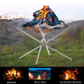 Outdoor Camping Burning Frame Stainless Steel Folding Bonfire Frame Grill Firewood Stove Platform Charcoal Heating Furnace