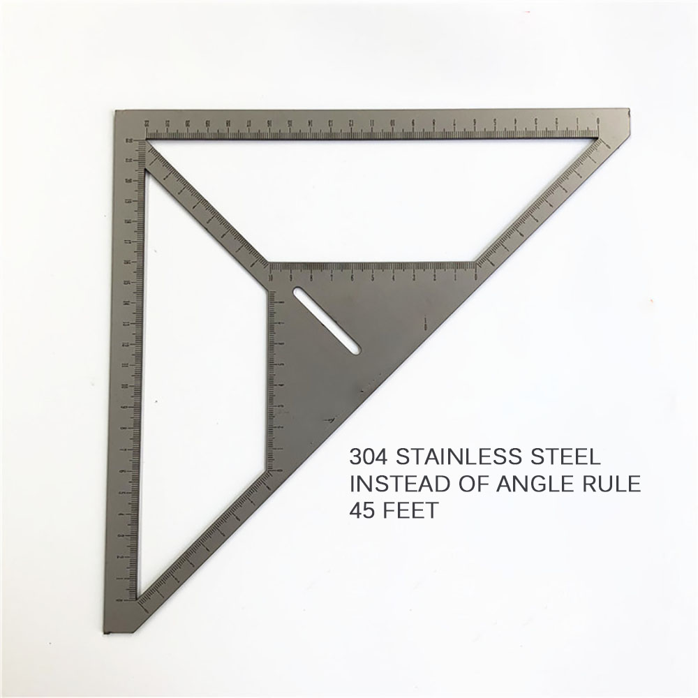 Multifunction Triangle Ruler Floor Drain Angle Ruler Pattern Tile Ruler Stainless Steel for Woodwroking Metal Measuring Tool