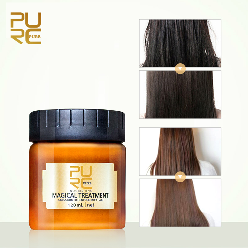 120ML PURC Magical treatment hair mask Nutrition Infusing Masque for 5 seconds Repairs hair damage restore soft hair