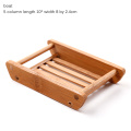 Wooden Natural Bamboo Soap Dishes Tray Holder Storage Soap Rack Plate Box Container Portable Bathroom Soap Dish Storage Box