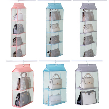 Multi-layer Handbag Storage Bag Multi-functional Dormitory Household Wardrobe Dustproof Pouch See-through Hanging Organizer