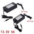 Universal 13.5V 5A AC to DC Power Supply Adapter Dual Cable Converter 5.5x2.1-2.5m Light Monitor Device Electronic Instrument