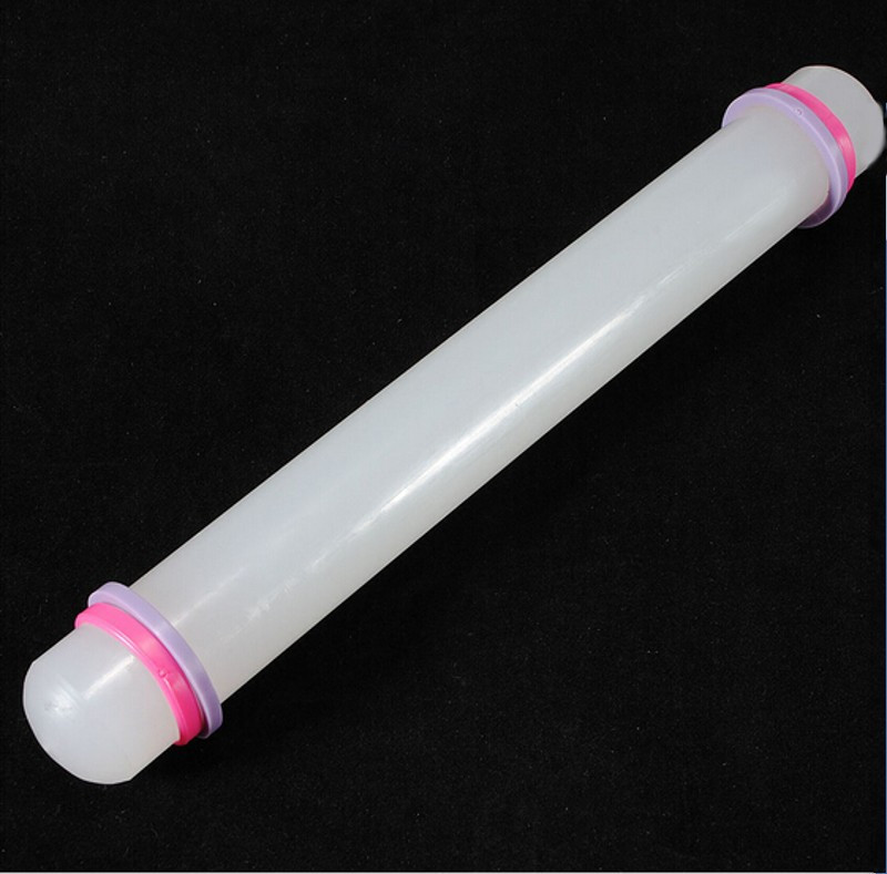 23cm Non-stick Fondant Roller Silicone Rolling Pin Cake Pastry Cooking Baking Fondant Cake Dough Roller Pastry Boards Tool