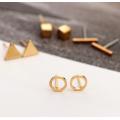 Gold 4 Pairs Earring