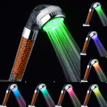 Shower Faucets RGB 7 Colorful LED Light Water Bath Bathroom Effectively Remove The Residual Chlorine Filtration Shower