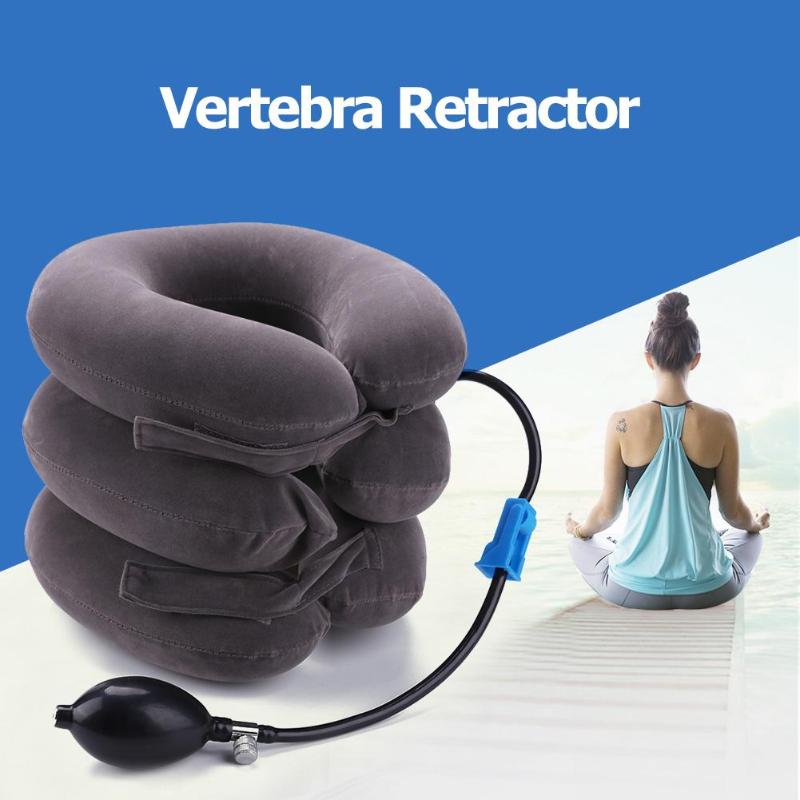 U Neck Travel Pillow Massage Air Inflatable Vertebra Retractor Pillow Neck Head Pain Pain Relax Traction Support Massager
