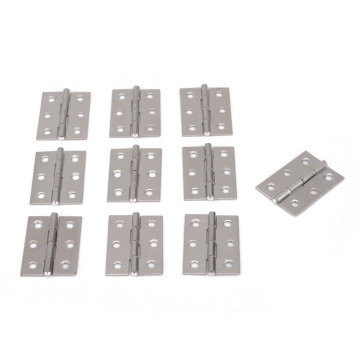 Mayitr 10Pcs Stainless Steel Cabinet Hinges Door Furniture Hinge 6 Holes for Kitchen Furniture Hardware Accessories