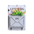 18X4.5X26Cm White Wall Mount Mailbox Post Box For Garden Outdoor Letter Newspaper Organizer