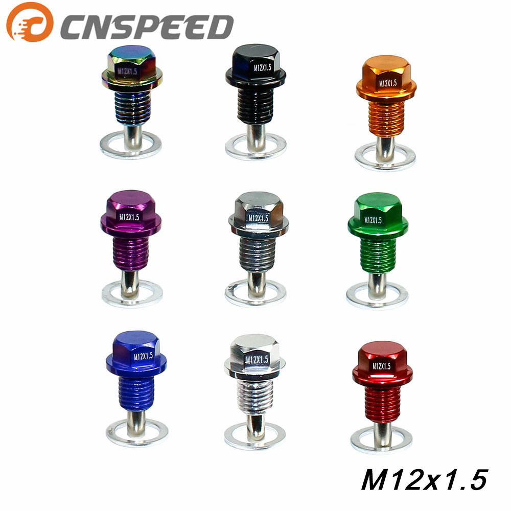 CNSPEED M12*1.5MM Magnetic Oil Drain Plug Magnetic Sump Drain Nut Oil Drain Bolt /Oil Sump drain plug For Most BMW YC100284