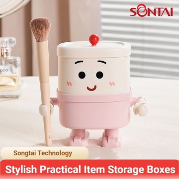 Cozy Snowman Storage Bucket for Winter School Supplies