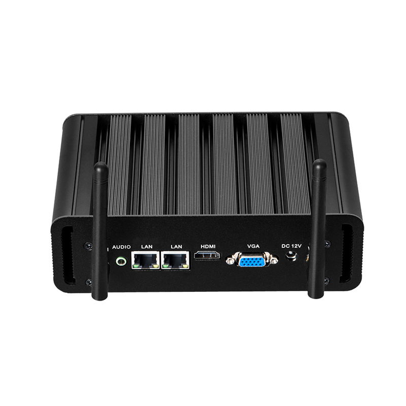 Fanless Mini PC Intel Core i7 4500U i5 4200U i3 4010U DDR3L RAM mSATA SSD RS232 Dual NIC HDMI VGA 4*USB3.0 WiFi Windows 10 Linux