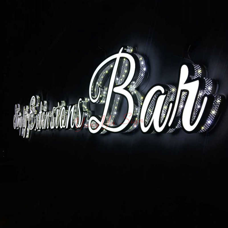 Outdoor Beauty shop Led Advertising sign Perforated illuminated Channel Letter for shop