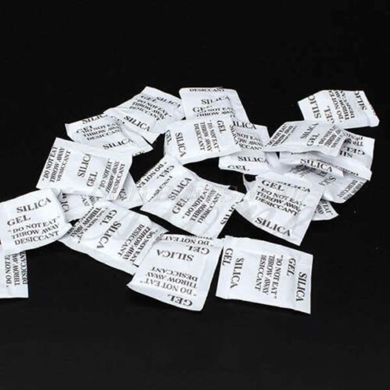 100 Packets Lot Silica Gel Sachets Desiccant Pouches Drypack Ship Drier Drop Shipping