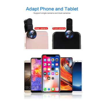 Fisheye Lens 3 In 1 Lenses Mobile Phone Clip Lens Wide Angle 0.67X Lens Macro Lens 10 Time Macro for IPhone Xiaomi Huawei Lenovo