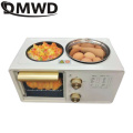 DMWD Electric 3 in 1 Household Breakfast Toaster Baking Machine Sandwich Omelette Fry Pan Hot Pot Boiler Food Steamer
