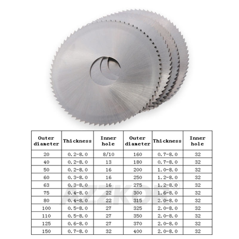 Saw Blade Milling Cutter Notch Milling Cutter 30mm40mm HSS White Steel Circular Wholesale Saw Blade Cutting Metal Machine Cutter