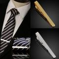 New Men Metal Silver Gold Simple Necktie Tie Bar Clasp Clip Clamp Pin Men Stainless Steel For Business Necktie Tie Clasps
