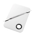 Two Size Stainless Steel Makeup Mixer Nail Art Polish Mixing Plate Foundation Eyeshadow Eye Shadow Mix Palette with Spatula Rod