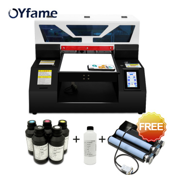OYfame A4 UV Flatbed Printer A4 UV Printer For Phone Case Metal Acrylic Glass bottle A4 uv Printing Machine with free uv ink set