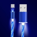 Flowing Light Magnetic Charging Mobile Phone Cable for iphone charger Wire for Samaung LED Micro USB Type C