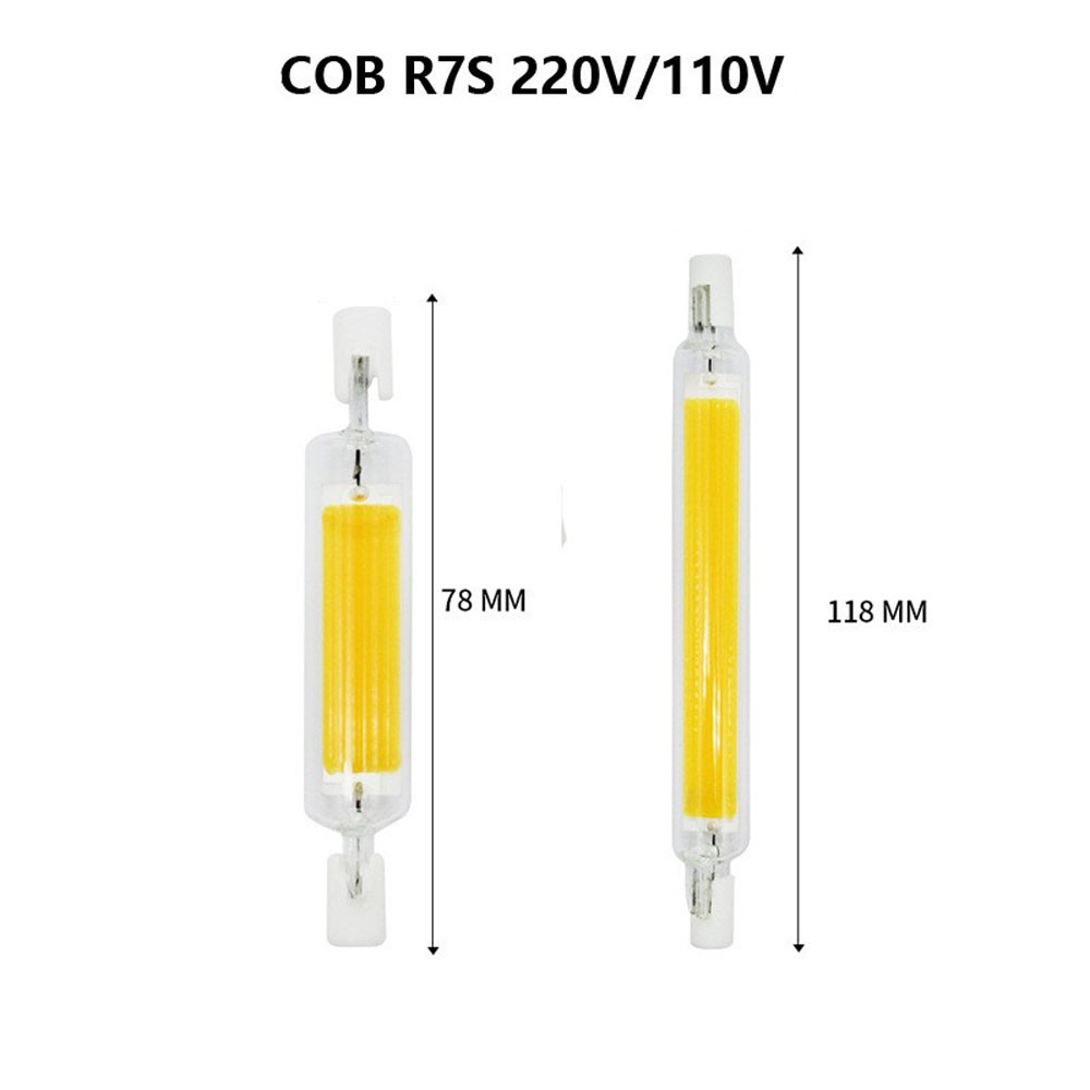 LED R7S Super Bright Lamp COB Glass Tube AC220V 110V 220V 78MM 20W 118MM 40W Replace Halogen Bulb J78 J118 Lamparda Spot Light