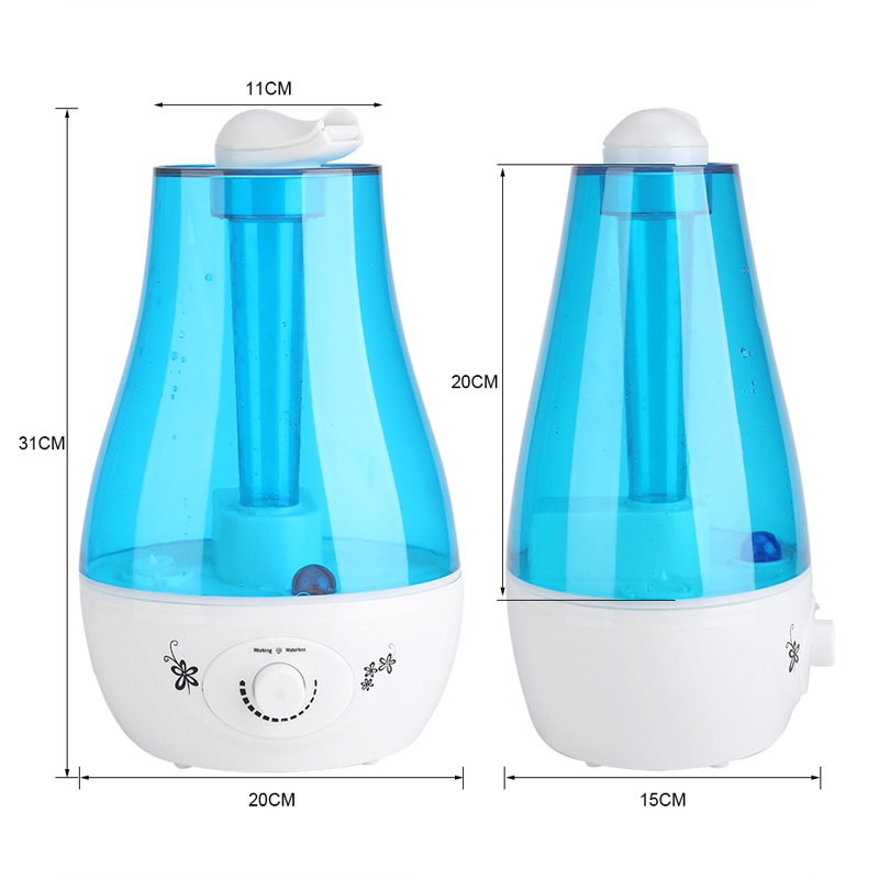 ELOOLE 3L Ultrasonic Humidifier Eressential Oil Diffuser Aroma Air Conditioning Appliances Mute Mist Maker Fogger Nebulizer