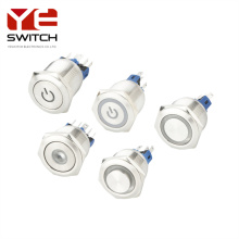 YESWITCH 22mm IP67 sealed LED Metal Pushbutton Switch