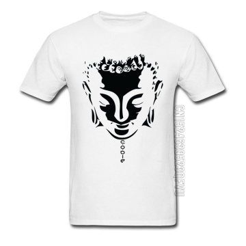 Buddha Face Ramadan Indian Buddhism White T Shirts High Quality Sweatshirt Mohammedanism Men Tshirts Cotton Fabric