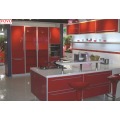 Bright red kitchen furniture