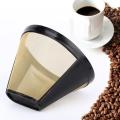 Stainless Steel Reusable Coffee Filter Cup Cone Drip Dripper Maker Mesh Basket