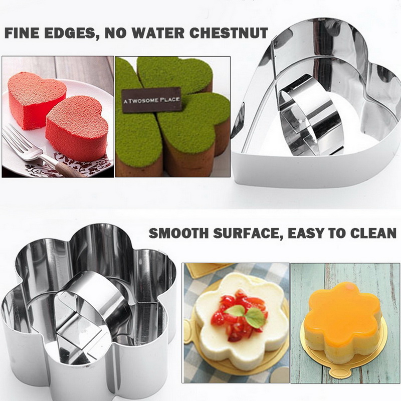 New Mould For Salad Baking Dish Diy Bakeware Tools Cupcake Mold Salad Dessert Die Mousse Ring Cake Cheese Tool Stainless Steel