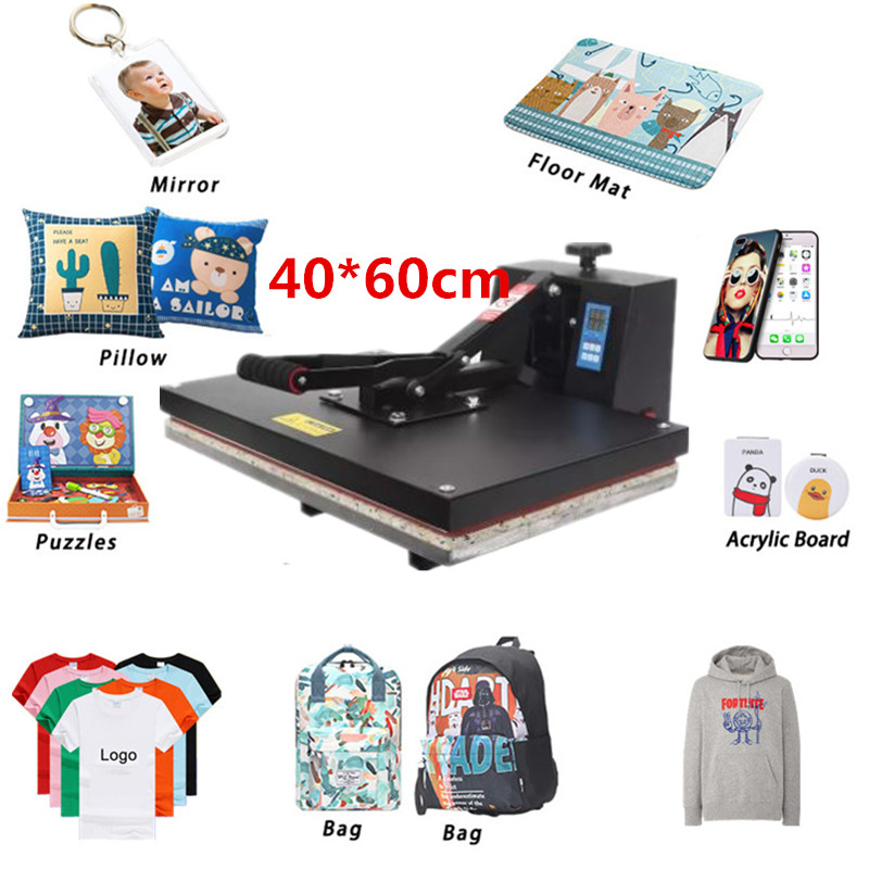 RB-YW460 High Pressure 40x60CM T-Shirt Printing Machine Sublimation Printer Heat Transfer Bag Case Puzzle Glass Wood Rock Photo