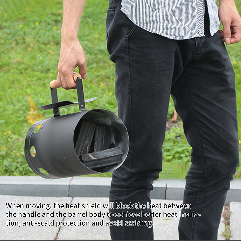 New Fast Charcoal Ignition Barrel Carbons Stove Outdoor Barbecue Fire Starters Bucket Heat Insulation Board Stainless Steel Wood