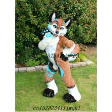 Brown Furry Fox Dog Mascot Costume Holiday Celebration Fancy Dress Costume Christmas Cosplay Characteristi Clothing