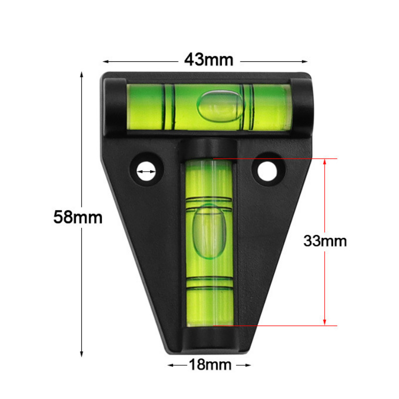 Mini T-type Spirit Level Good for Using In All Sorts Level Bubble Digital Level Diagnostic-tool Measure Instrument Plastic