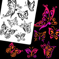 5pcs Glitter Woman Drawing Washing Painting Template Tattoo Stencil,Kids Cute Airbrush Stencils & Templates Drawing Tool 31x21cm