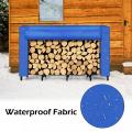 Blue Oxford Fabric Cover Outdoor Firewood Rack