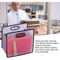 Rainbow File Folder A4 Paper Portable Accordian with File Guide Expanding and Label Cards for Office School Filing Cabinet