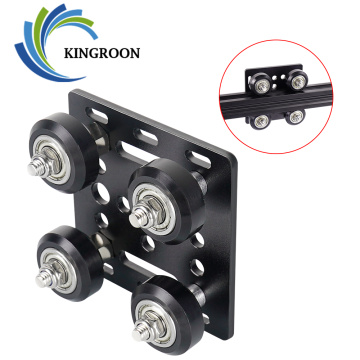 KINGROON 1Set Openbuilds V Gantry Plat Special Slide Plate Pulley For 2020/2040 V-slot Aluminum Profiles Wheels 3D Printer Parts