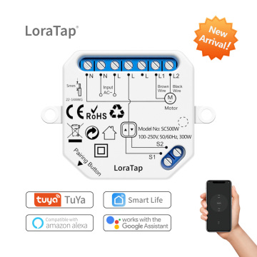 Tuya Smart Life WiFi Blind Curtain Switch Module for Rolling Shutter Google Home Alexa Voice Control App Timer DIY LoraTap