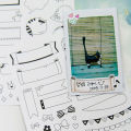 6 pcs/lot Black Line paper sticker diy planner decorative stickers scrapbooking diary kawaii stationery school office supplies