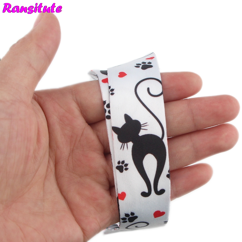 Ransitute R500 Cute Cat Lanyard Neck Strap For Keys ID Card Mobile Phone Straps Badge Holder DIY Hang Rope Neckband Accessories