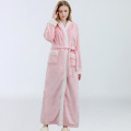 2020 Autumn Winter Flanne Bath Robes for Women Warm Long Pajamas Bathrobe Women's Sleepwear Plush Bath Robe Female Nightgown