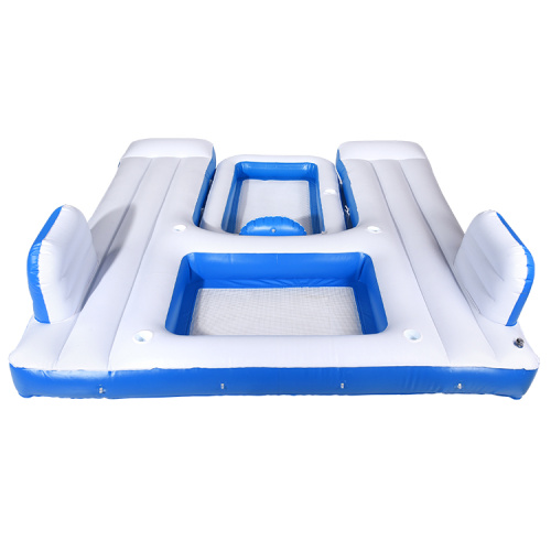 White Inflatable floating island 5 people floating island for Sale, Offer White Inflatable floating island 5 people floating island
