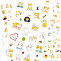 6 Sheets/Pack Cute Puppy Dog & Rabbit Sticker Adhesive Craft Stick Label Notebook Computer Decor Kids Gift Stationery