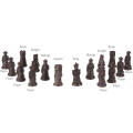 32Pcs/Set Wood Chess Chinese Retro Terracotta Chessman Chess Wood Do old Carving Resin Chessman Birthday Christmas Gift